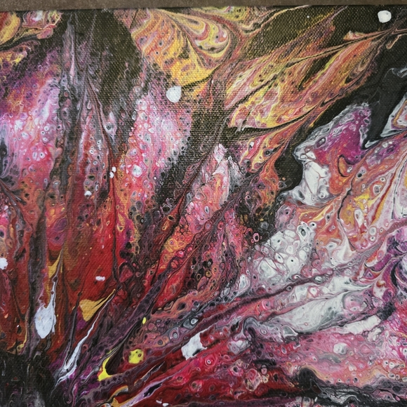 HANDCRAFTED Abstract Floral Painting HANDPAINTED & HANDMADE Wall Art Decor 15x30 - Picture 8 of 17